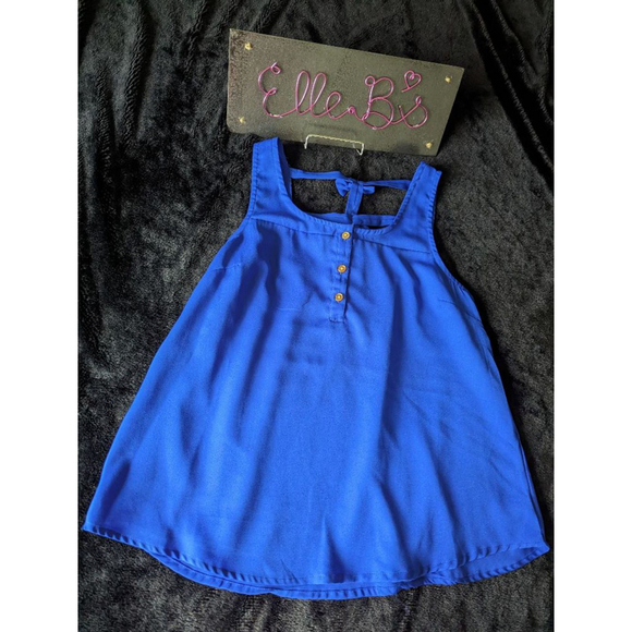 EUC Dizzy Lissy Royal Blue Bow Back Tank S - Picture 1 of 5